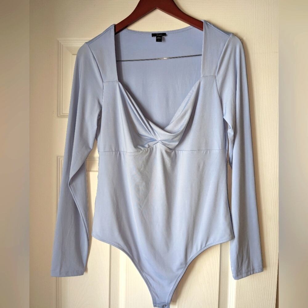 Express Women's Body Contour Bodysuit Size Large. In Color Blue.